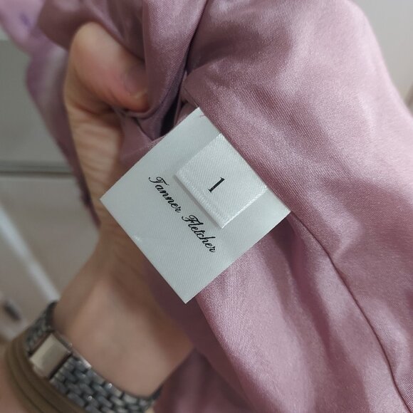 TANNER FLETCHER Celeste Mauve Floral Sequin Chiffon Slip Dress - Picture 4 of 12